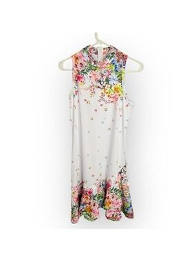 Acegolfs White Floral Performance Golf Dress Small Moisture Wicking UPF 50+